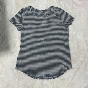 Lululemon Grey and white striped shirt